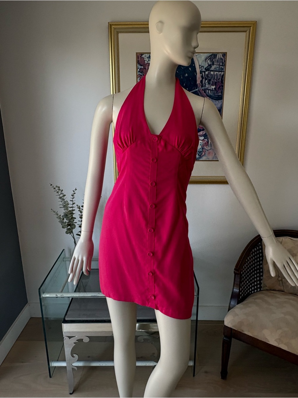 MINKPINK Vibrant Hot Pink Mini Dress